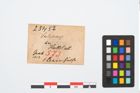 Etikett zu Beinnadelspitzenschoner (NHMW-PRAE-025452)